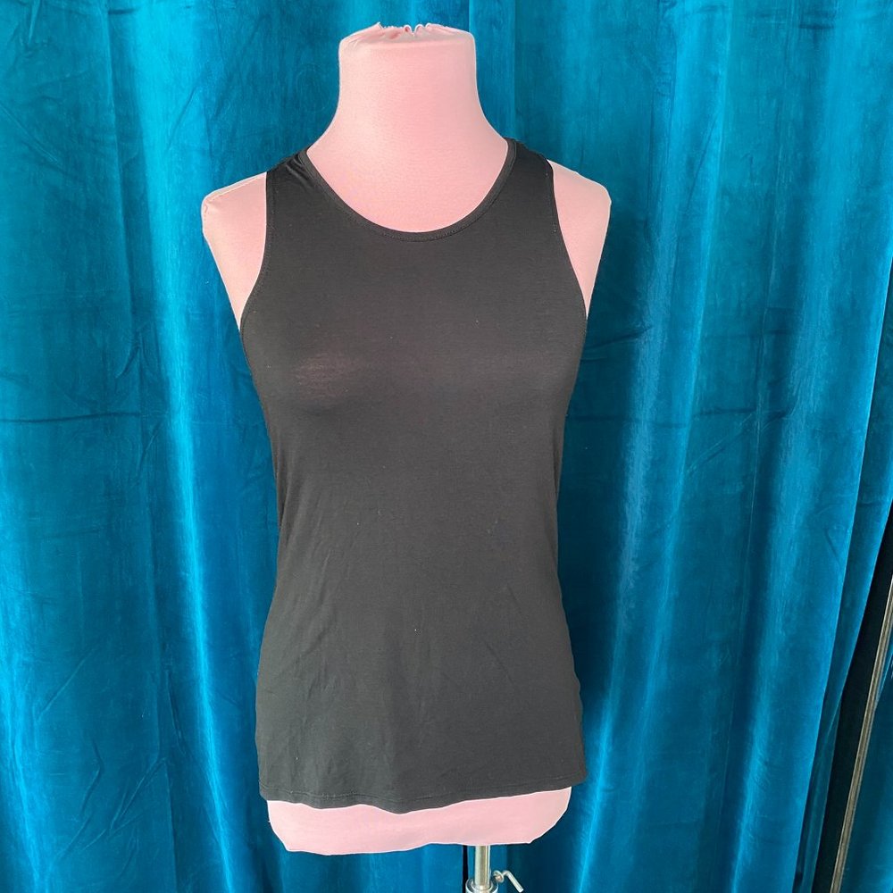 Athleta Ultimate Cross Back Tank Top Black - Picture 4 of 7